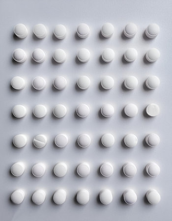 pills, isolated on a clean white backgroundの写真素材