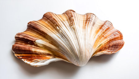 sea shells, isolated on a clean white backgroundの写真素材