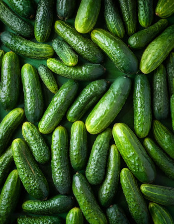 Cucumber Vegetables, Creative background design with food theme, focus on the pile of fresh Cucumber