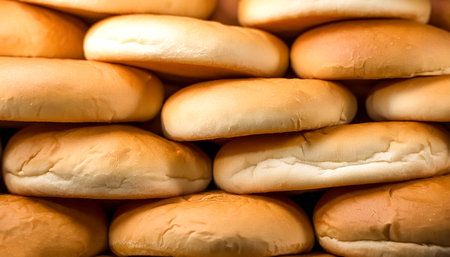 hamburger bread bun pattern texture backgroundの写真素材