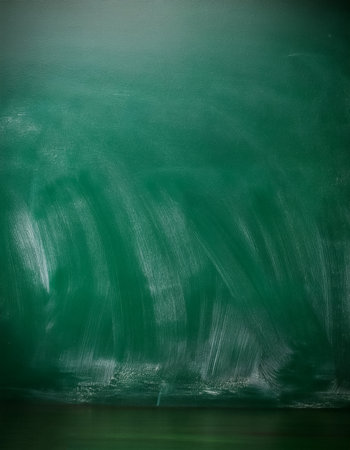 close up of an empty school green chalkboardの写真素材