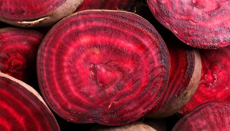 Fresh a pile of close-up Some Red beetroot texture, pattern backgroundの写真素材