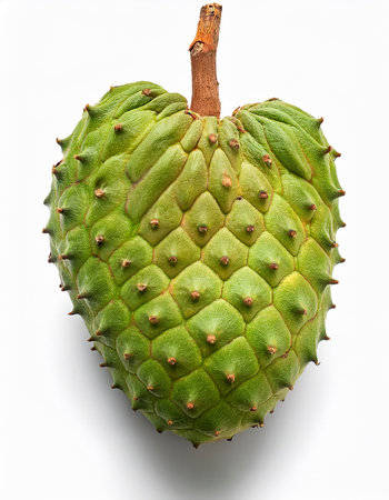 Soursop, isolated on a clean white backgroundの写真素材