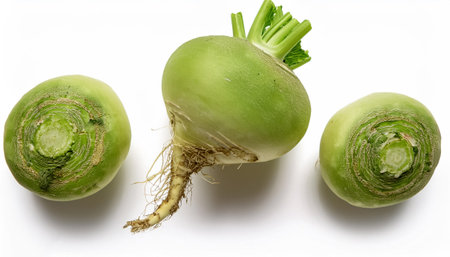 turnip, isolated on a clean white backgroundの写真素材