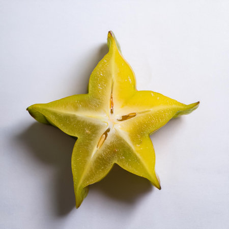 starfruit, isolated against a clean, smooth white background