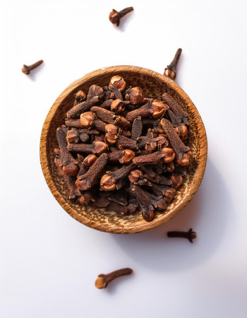 clove, isolated on a clean and smooth white backgroundの写真素材