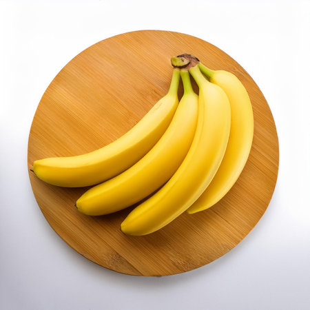 banana fruit, isolated on a clean white backgroundの写真素材