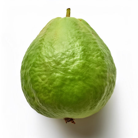 guava fruit, isolated on a clean white backgroundの写真素材
