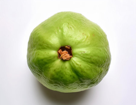 guava fruit, isolated on a clean white backgroundの写真素材