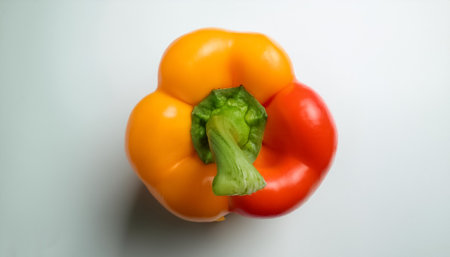 Sweet pepper, isolated on a clean white backgroundの写真素材