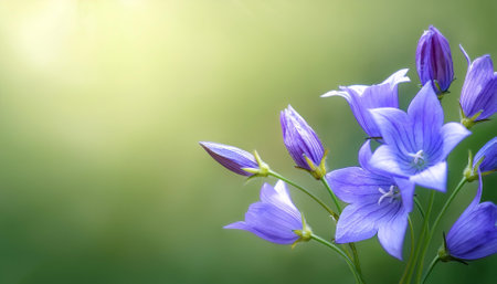 Fresh Bluebell flower, background concept isolated on natural backgroundの写真素材