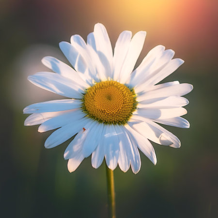 Fresh Daisy flower on natural backgroundの写真素材