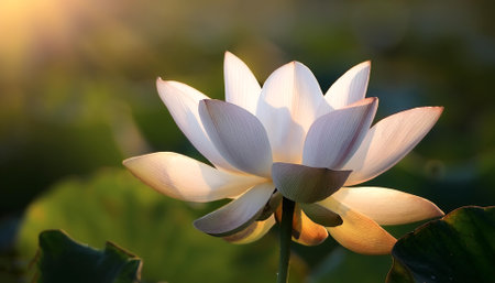 Fresh Lotus flower on natural backgroundの写真素材