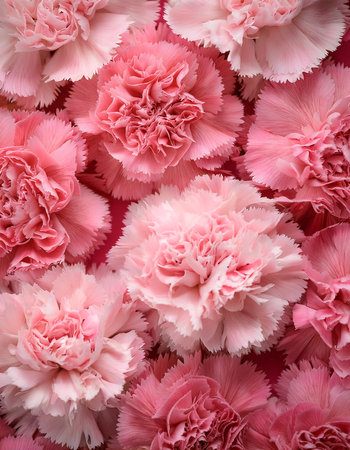 Fresh Carnation flower pattern texture backgroundの写真素材