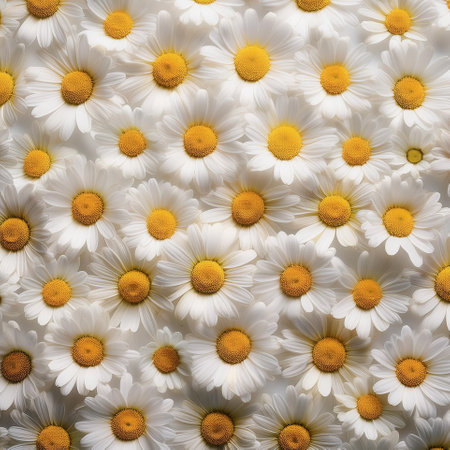 Fresh Daisy flower pattern texture backgroundの写真素材