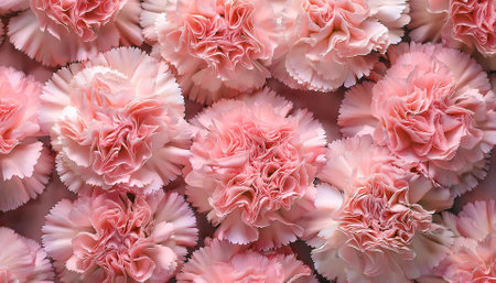 Fresh Carnation flower pattern texture backgroundの写真素材