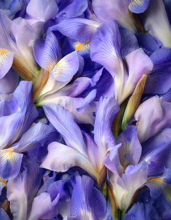 Fresh Iris flower pattern texture background