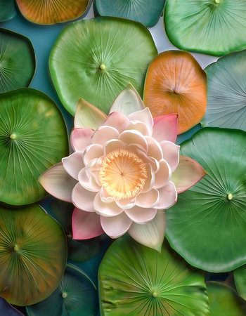 Fresh Lotus flower pattern texture backgroundの写真素材