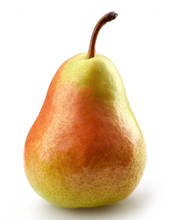 pears fruit on white backgroundの写真素材