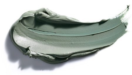 Smear of cosmetic clay isolated on a whiteの写真素材