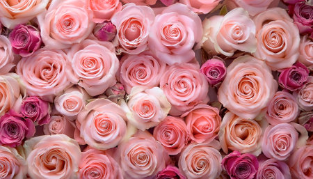 Rose flower pattern texture backgroundの写真素材