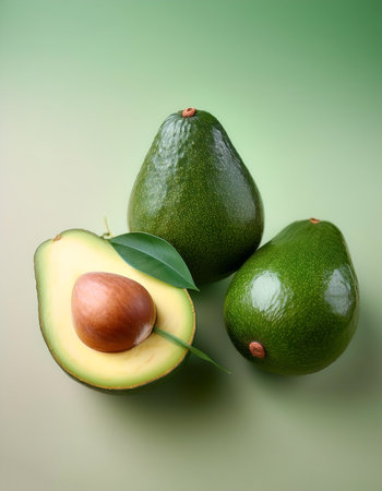 Avocado, isolated on a pastel