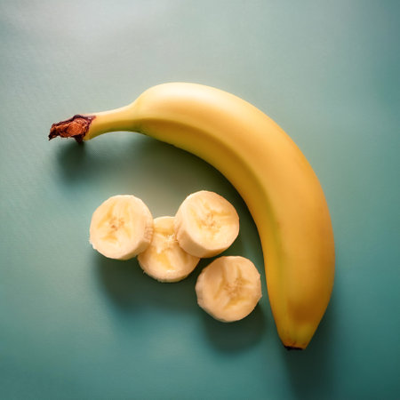 Banana, isolated on a pastelの写真素材