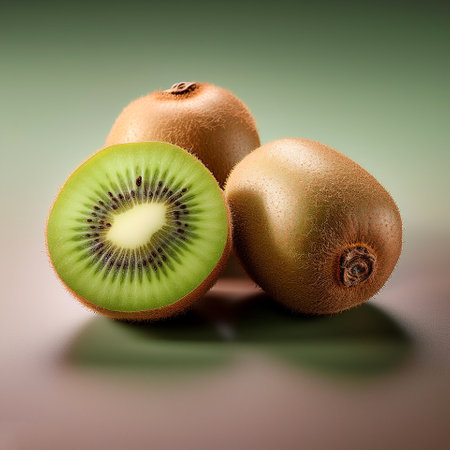 Kiwi, isolated on a pastelの写真素材
