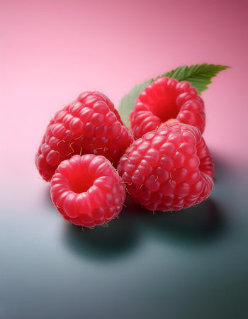 ââraspberry, isolated on a pastelの写真素材