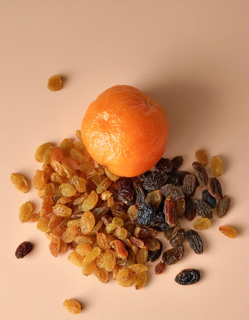Raisins fruit, isolated on a pastelの写真素材