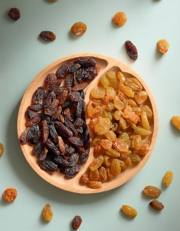 Raisins fruit, isolated on a pastelの写真素材
