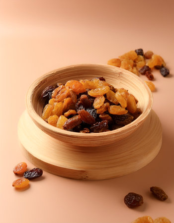 Raisins fruit, isolated on a pastelの写真素材