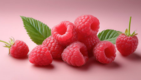 ââraspberry, isolated on a pastelの写真素材