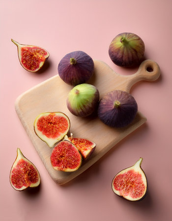 Figs fruit, isolated on a pastel