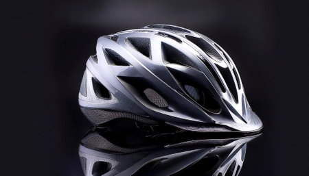 Bicycle Helmet, isolated on a dark black