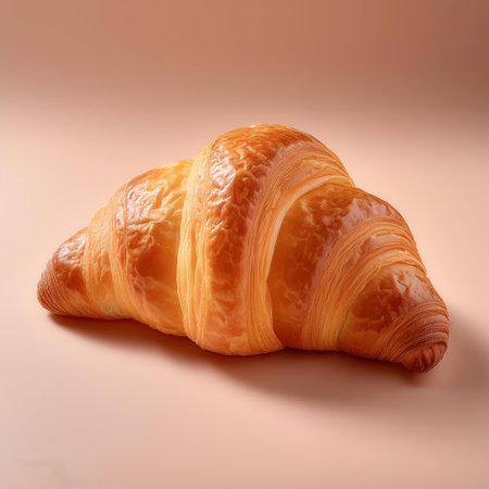 Croissant, isolated on a Light Pastel