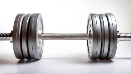 Barbell, isolated on a Clean Whiteの写真素材