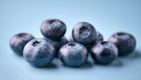 blueberry, isolated on a pastelの写真素材