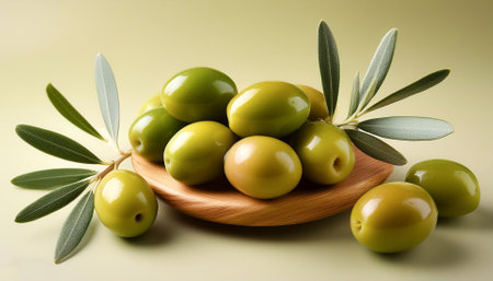 Olive fruit, isolated on a pastelの写真素材