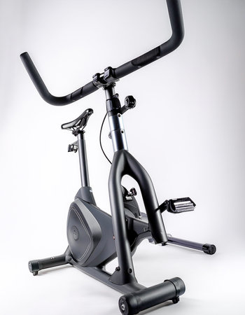 Stationary bike or Spin Bike, isolated on a Clean White