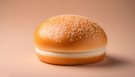 hamburger bread bun, isolated on a backgroundの写真素材