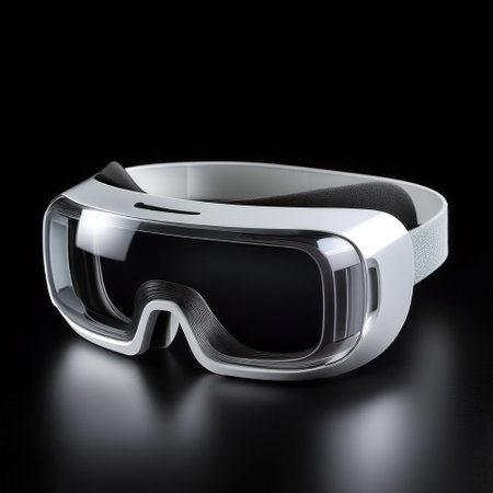 Augmented Reality Glasses, isolated on a dark black
