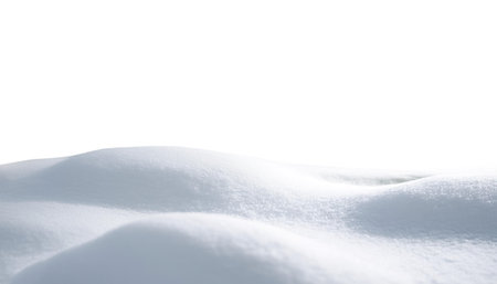 snow on side position provides copy space for text. background concept isolated white