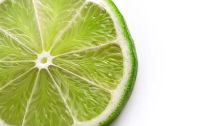 slices lime fruit pattern with side position provides copy space for text. background concept...