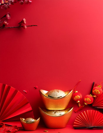 background concept to celebrate lunar new yearの写真素材