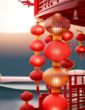 background concept to celebrate lunar new yearの写真素材