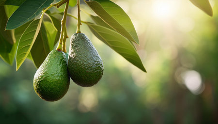 avocado on branch. avocado farming