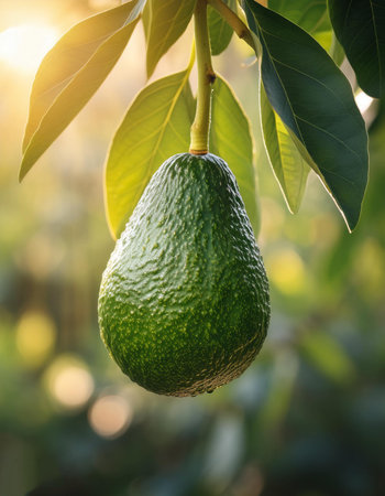 avocado on branch. avocado farming