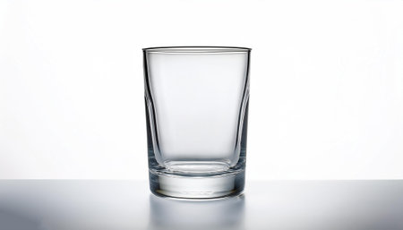 Glass tumbler isolated on white backgroundの写真素材