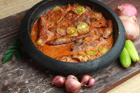 Traditional style Kerala fish curryの写真素材